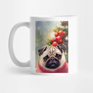 Watercolor pug Mug